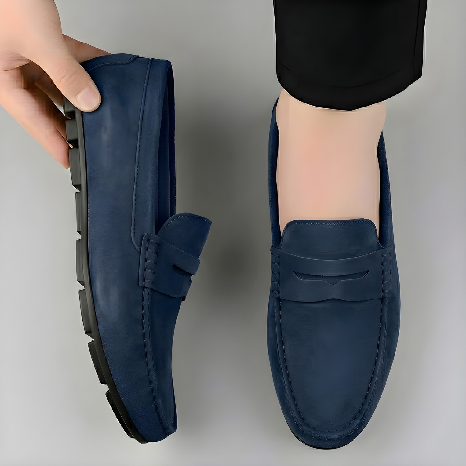 Latest Fashionable Suede Loafers for Men & Boys | Casual Slip-On Shoes for Daily Wear | Soft Sole Comfortable Driving Shoes for All Day Comfort -Size 7 - Image 5