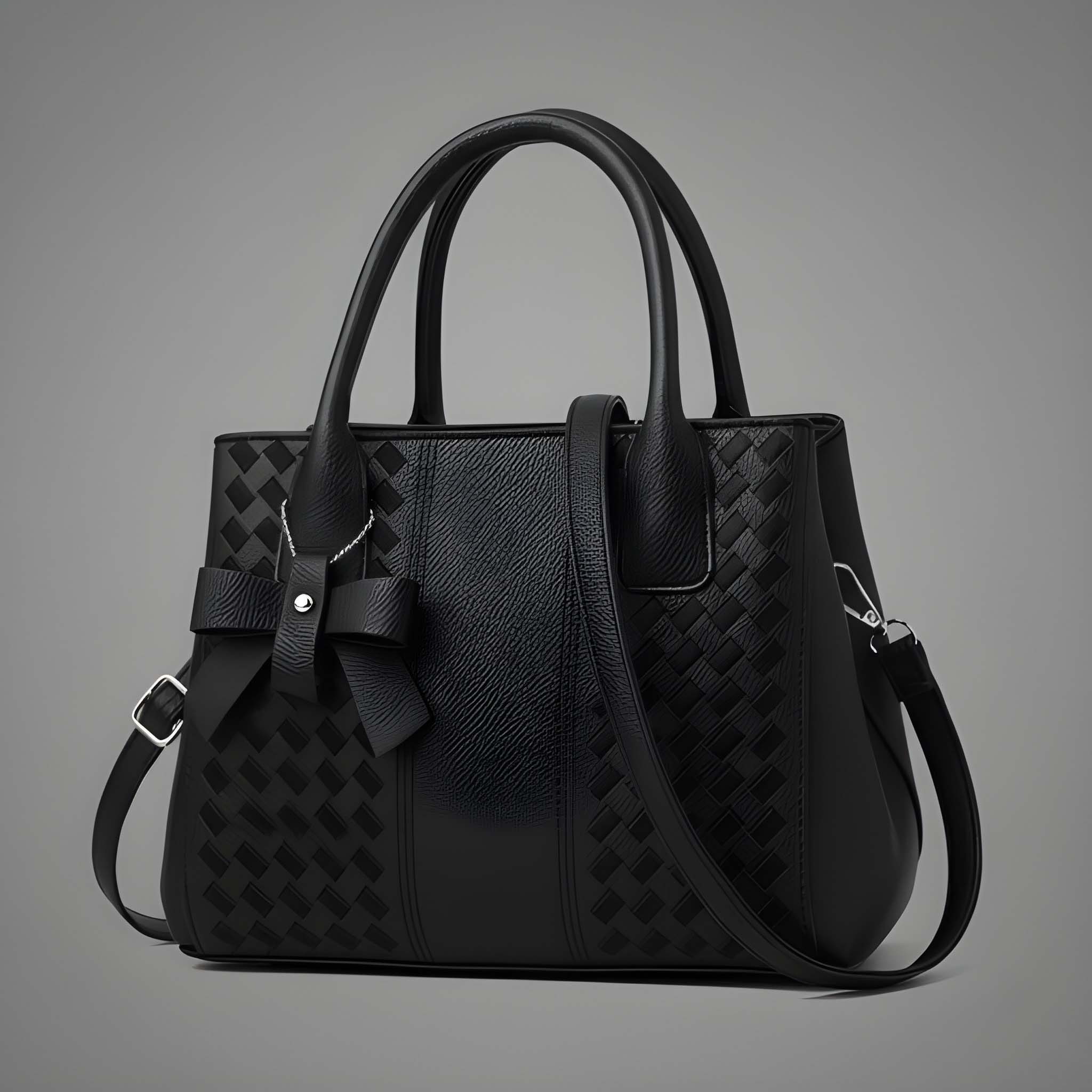 Premium Quality Women’s Stylish Handbag | Elegant PU Leather Shoulder & Tote Bag for Ladies | Spacious Multi-Compartment Design with Golden Hardware & Fur Ball Charm | Perfect for Office, Daily Use, Travel & Parties - Image 3