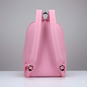 Latest Trendy Women’s Pink Backpack | Lightweight & Durable PU Leather School/College Bag | Adjustable Straps with Dual Handles | Fashionable Solid Pattern Tote with Soft Texture, Front Pocket