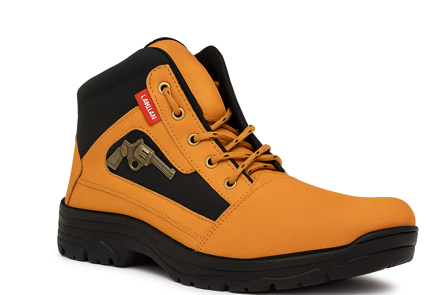 WUGO::Latest Fabulous Men’s Tan Gun Boots | Premium Faux Leather Ankle Boots | Comfortable Slip-On Footwear for Men's & Boys Size 6 - Image 4