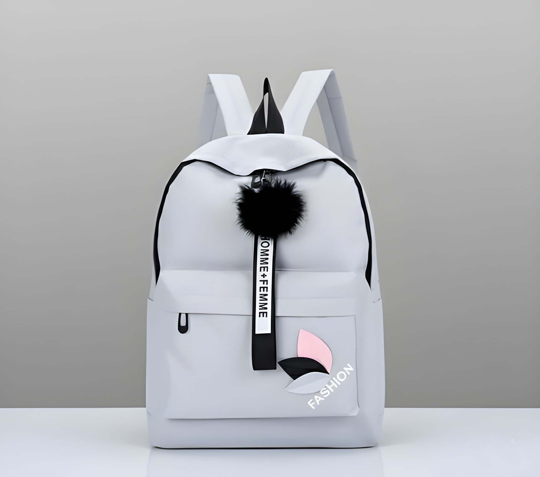 Latest Trendy Women’s Pink Backpack | Lightweight & Durable PU Leather School/College Bag | Adjustable Straps with Dual Handles | Fashionable Solid Pattern Tote with Soft Texture, Front Pocket - Image 3