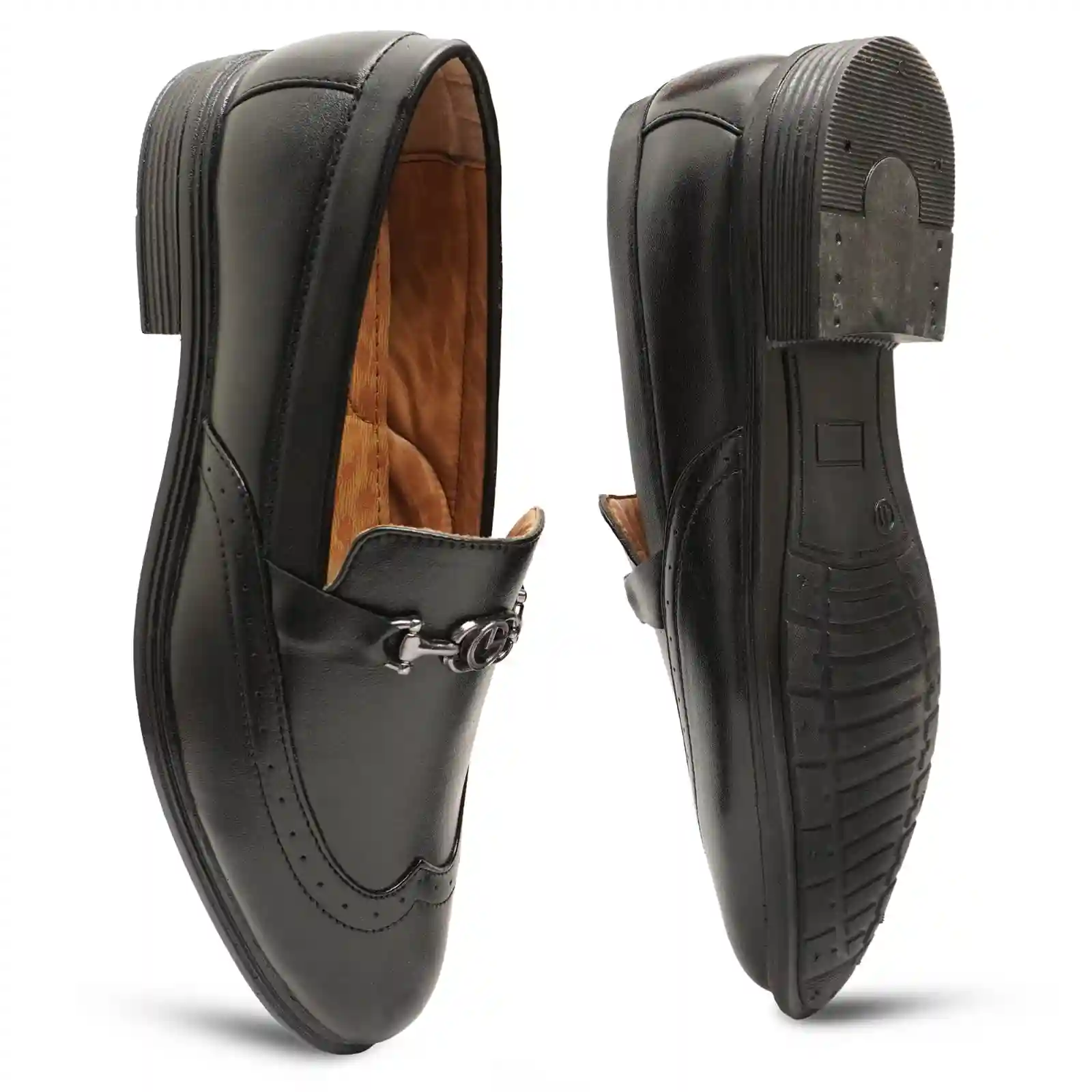 Latest Trendy Men Formal Shoes|Black Moccasin Shoes|Office Shoes For Men's & Boys-MOCCASIN09-BLK- Size 7 - Image 4