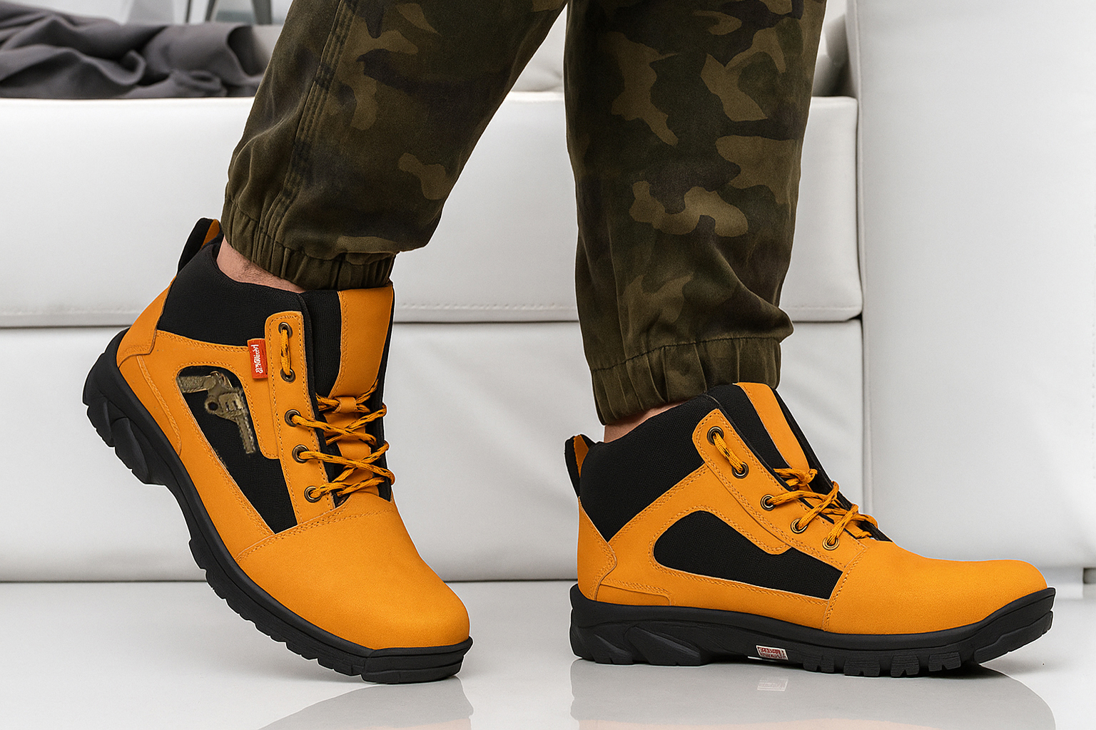 WUGO::Latest Fabulous Men’s Tan Gun Boots | Premium Faux Leather Ankle Boots | Comfortable Slip-On Footwear for Men's & Boys Size 10 - Image 4