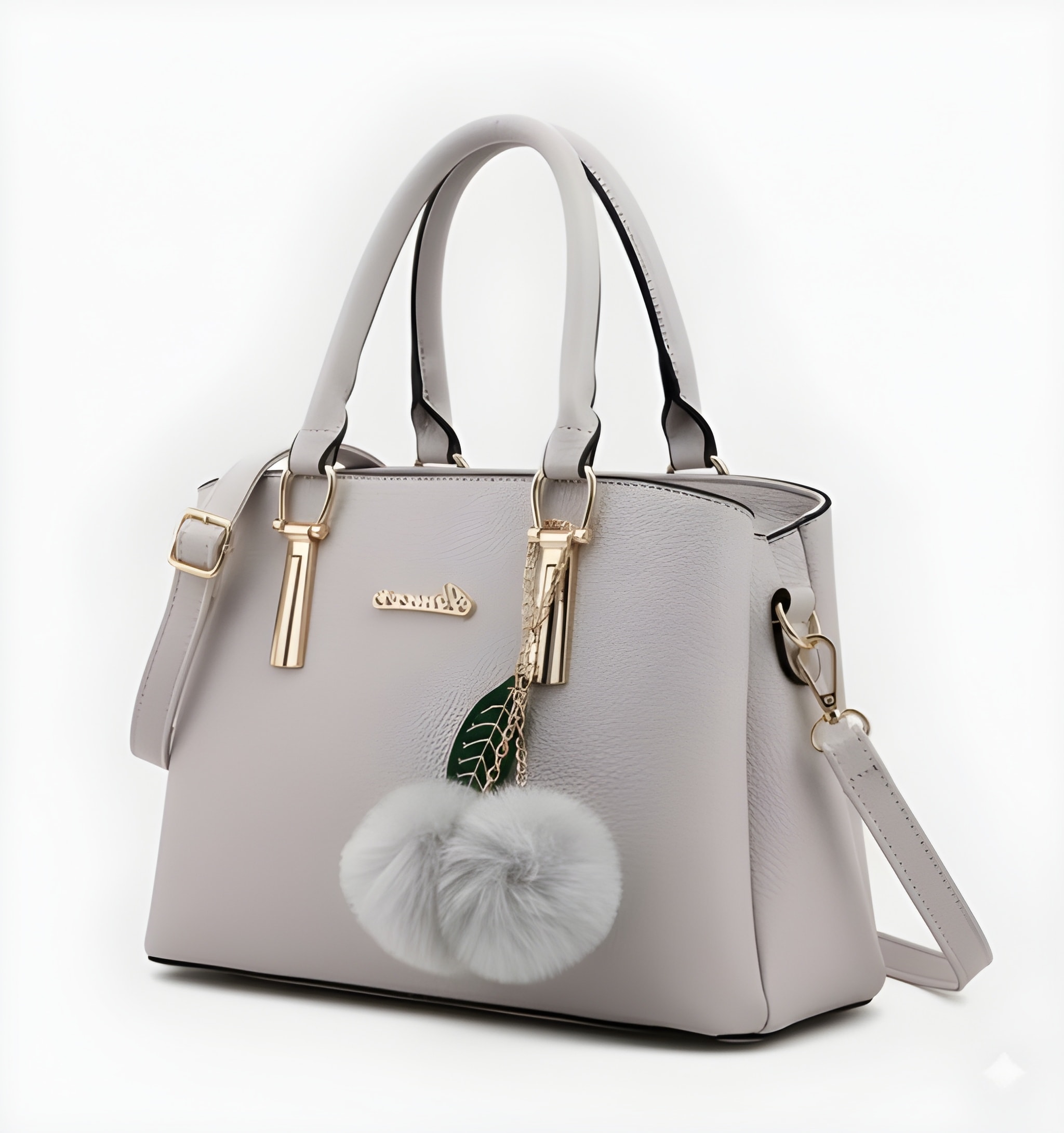 Premium Quality Women’s Stylish Handbag | Elegant PU Leather Shoulder & Tote Bag for Ladies | Spacious Multi-Compartment Design with Golden Hardware & Fur Ball Charm | Perfect for Office, Daily Use, Travel & Parties