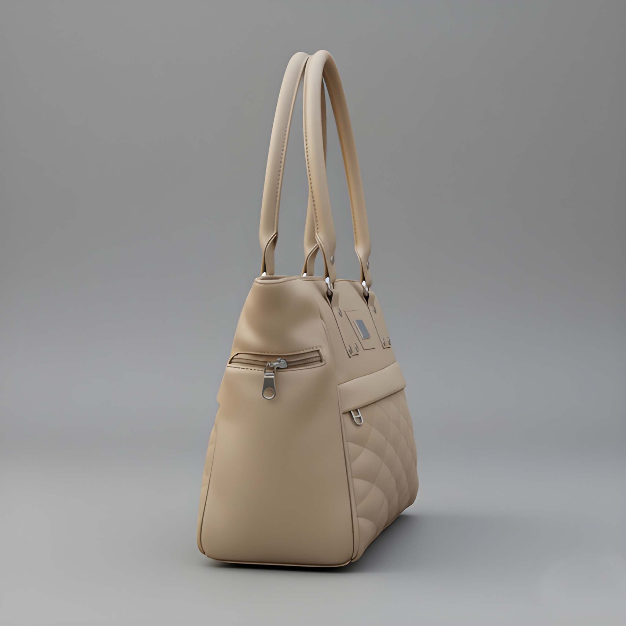 Premium Quality Women’s Stylish Handbag | Elegant PU Leather Shoulder & Tote Bag for Ladies | Spacious Multi-Compartment Design with Golden Hardware & Fur Ball Charm | Perfect for Office, Daily Use, Travel & Parties - Image 4