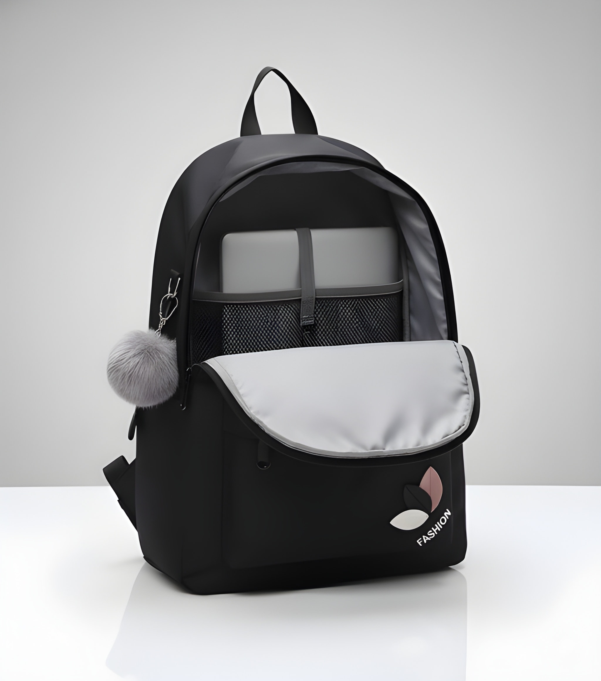 Latest Trendy Women’s Pink Backpack | Lightweight & Durable PU Leather School/College Bag | Adjustable Straps with Dual Handles | Fashionable Solid Pattern Tote with Soft Texture, Front Pocket - Image 3