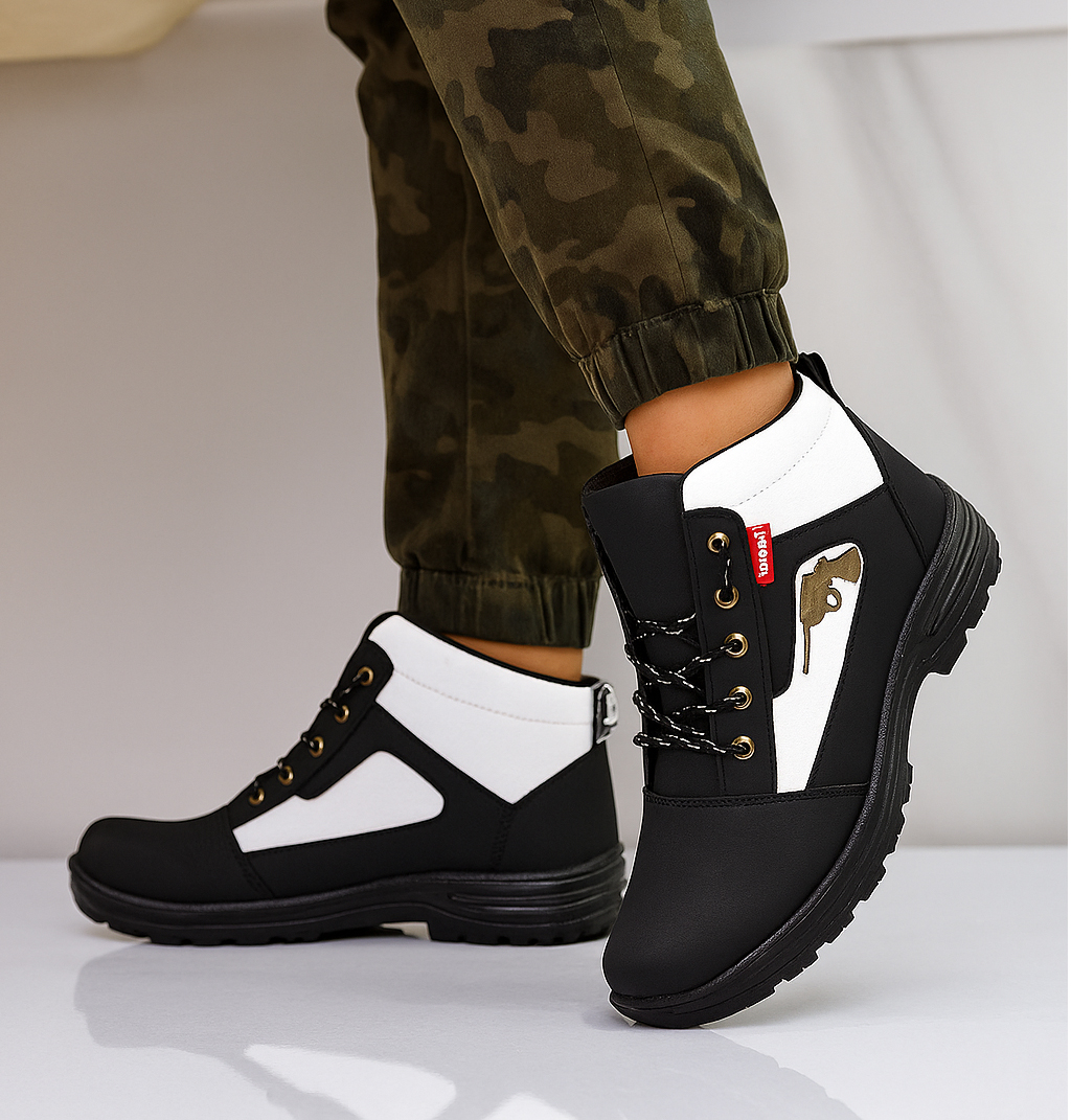 WUGO::Latest Stylish Men’s Black Gun Boots | Premium Faux Leather Ankle Boots | Comfortable Slip-On Footwear for Men's & Boys Size 10 - Image 5