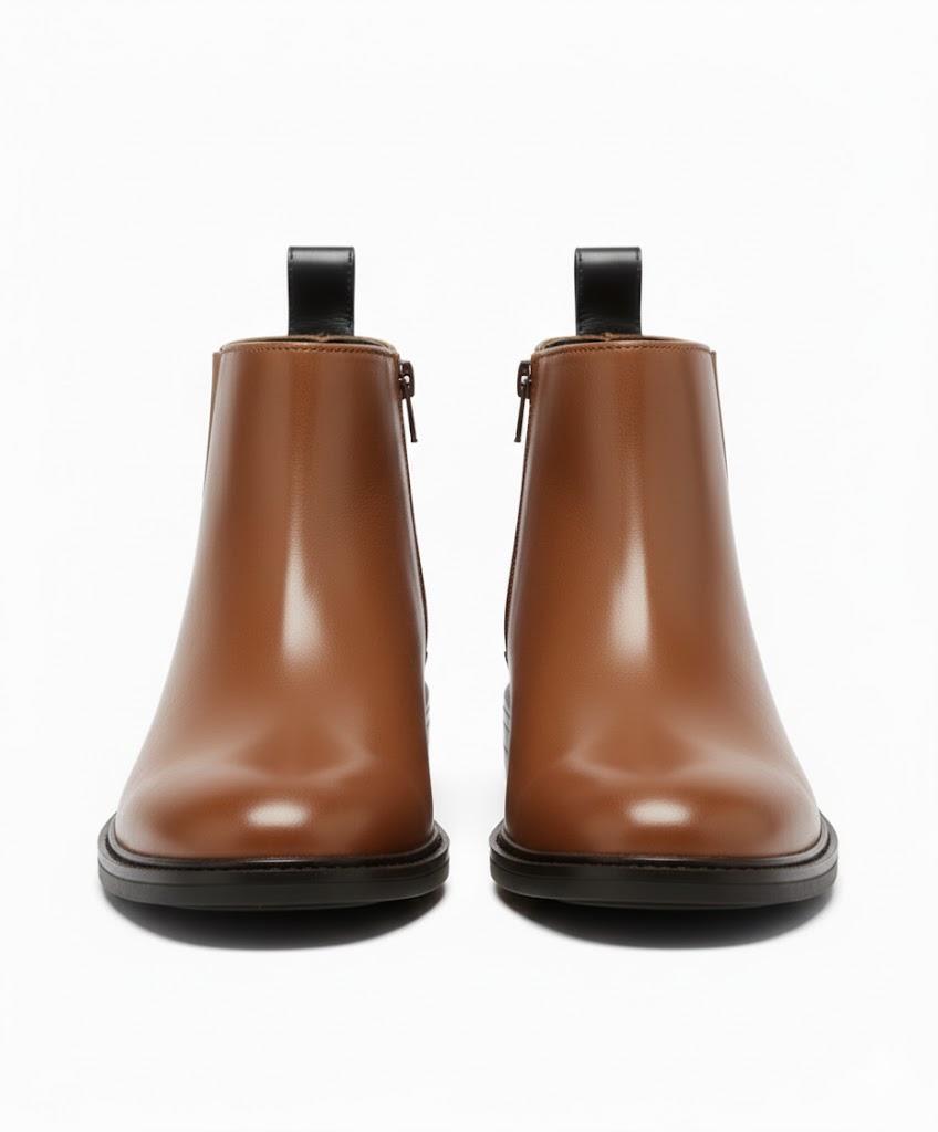 Latest Trendy Men’s Tan Chelsea Boots | Premium Faux Leather Ankle Boots | Comfortable Slip-On Footwear for Men's & Boys Size 8 - Image 5