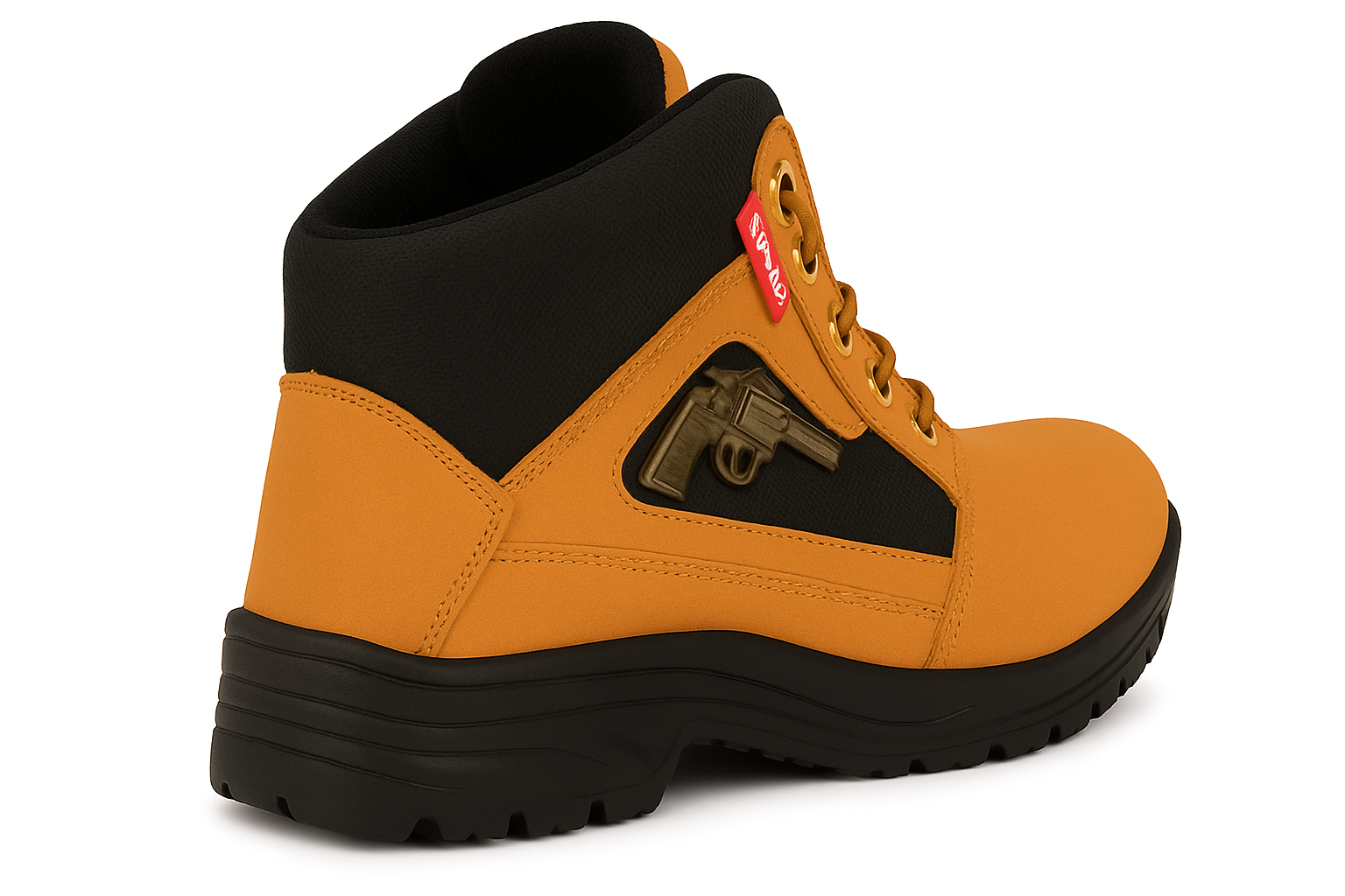 WUGO::Latest Fabulous Men’s Tan Gun Boots | Premium Faux Leather Ankle Boots | Comfortable Slip-On Footwear for Men's & Boys Size 8 - Image 2