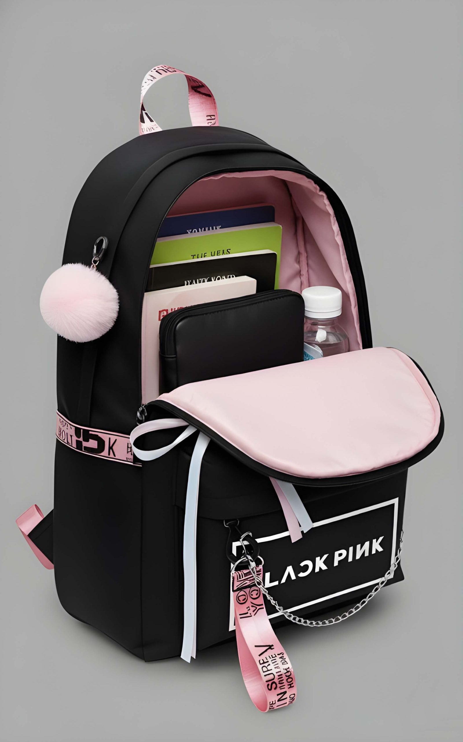Latest Trendy Women’s Pink Backpack | Lightweight & Durable PU Leather School/College Bag | Adjustable Straps with Dual Handles | Fashionable Solid Pattern Tote with Soft Texture, Front Pocket - Image 4