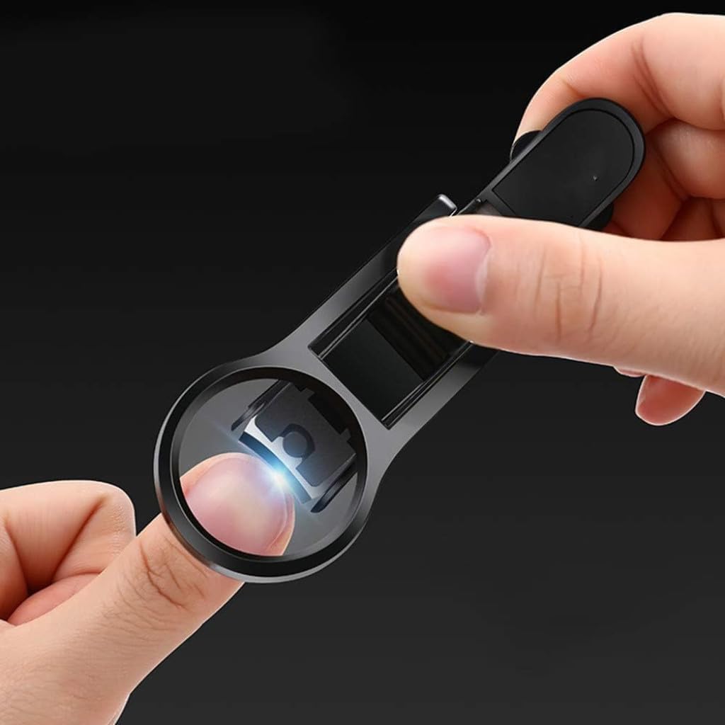 Magnifying Glass Super Nail Clippers, 3x Magnifying Glass To Increase The Confidence of Manicured Nails and Reduce Eye Strain Suitable For Men, Women and Children Nail Cutter (Colour: Black). - Image 5