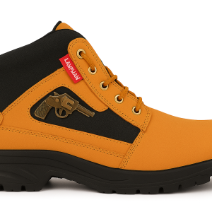 WUGO::Latest Fabulous Men’s Tan Gun Boots | Premium Faux Leather Ankle Boots | Comfortable Slip-On Footwear for Men's & Boys Size 7
