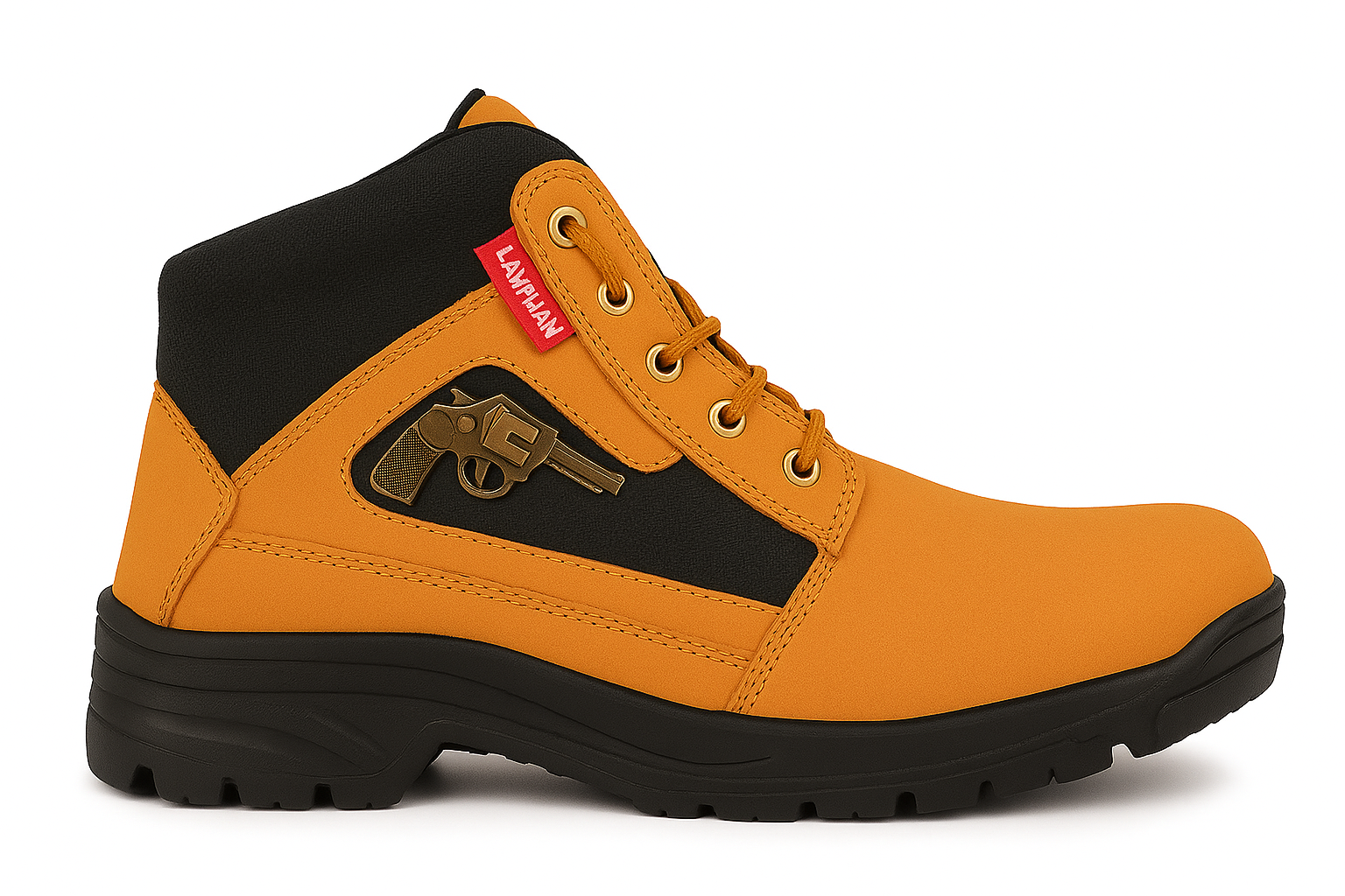 WUGO::Latest Fabulous Men’s Tan Gun Boots | Premium Faux Leather Ankle Boots | Comfortable Slip-On Footwear for Men's & Boys Size 6 - Image 5