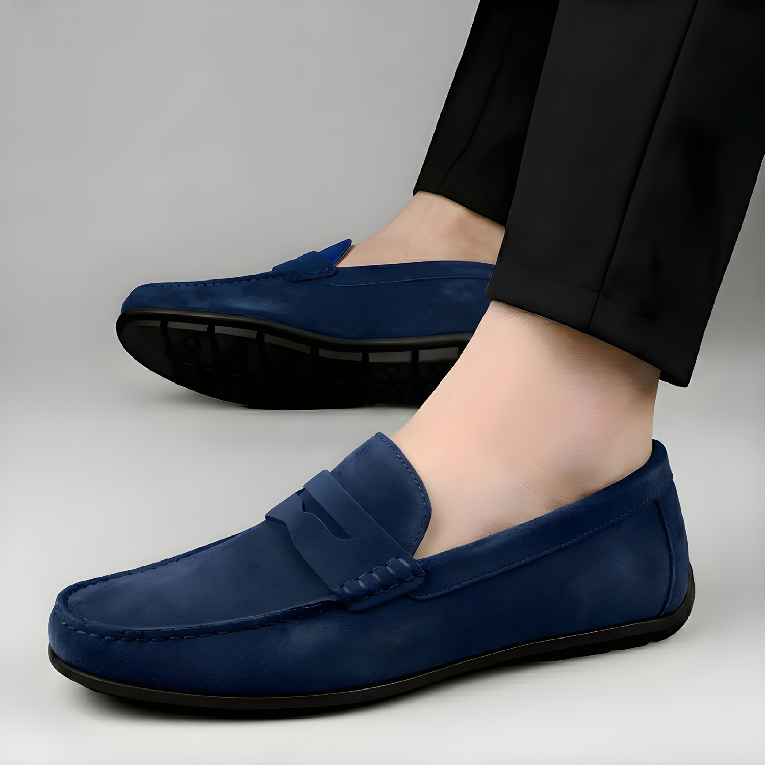 Latest Fashionable Suede Loafers for Men & Boys | Casual Slip-On Shoes for Daily Wear | Soft Sole Comfortable Driving Shoes for All Day Comfort -Size 8
