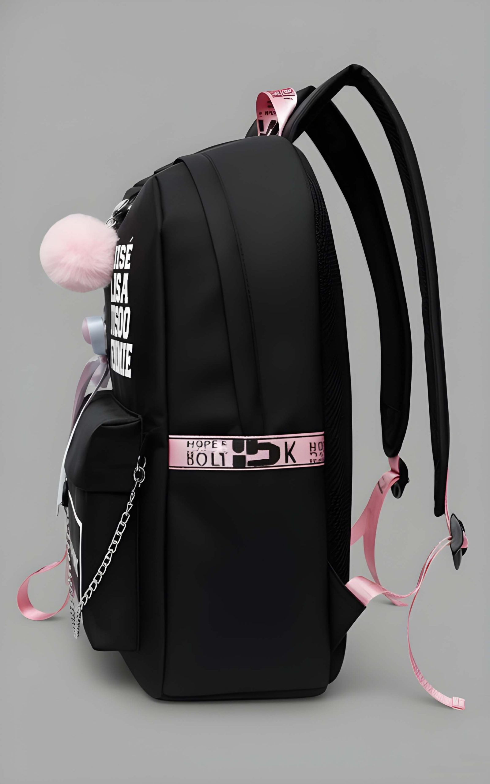 Latest Trendy Women’s Pink Backpack | Lightweight & Durable PU Leather School/College Bag | Adjustable Straps with Dual Handles | Fashionable Solid Pattern Tote with Soft Texture, Front Pocket