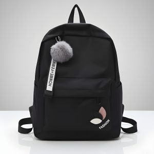 Latest Trendy Women’s Pink Backpack | Lightweight & Durable PU Leather School/College Bag | Adjustable Straps with Dual Handles | Fashionable Solid Pattern Tote with Soft Texture, Front Pocket