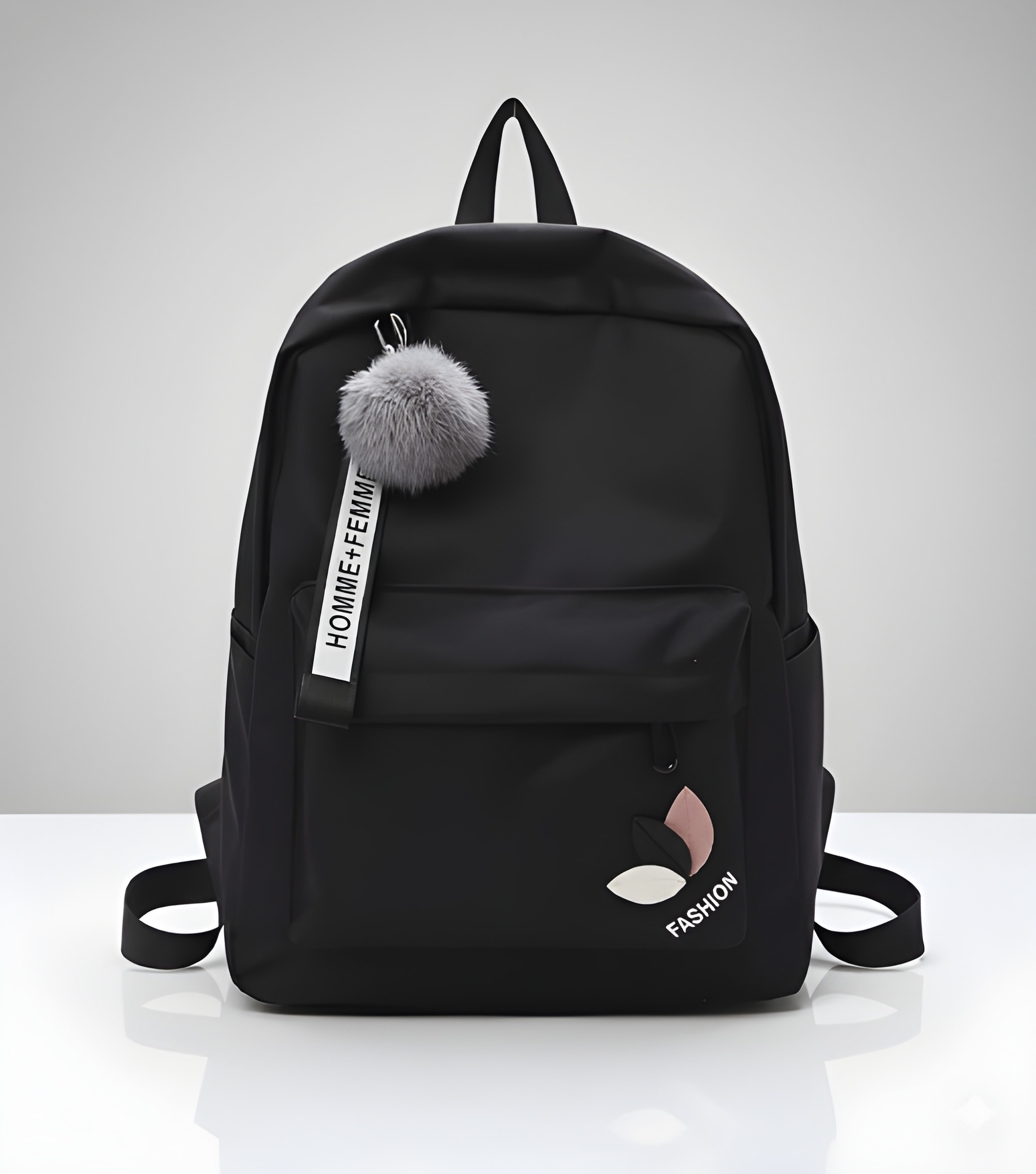 Latest Trendy Women’s Pink Backpack | Lightweight & Durable PU Leather School/College Bag | Adjustable Straps with Dual Handles | Fashionable Solid Pattern Tote with Soft Texture, Front Pocket