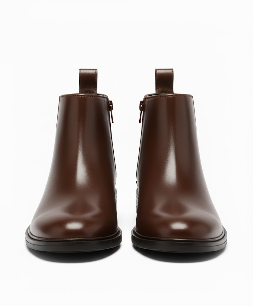 Latest Trendy Men’s Brown Chelsea Boots | Premium Faux Leather Ankle Boots | Comfortable Slip-On Footwear for Men's & Boys Size 6 - Image 5
