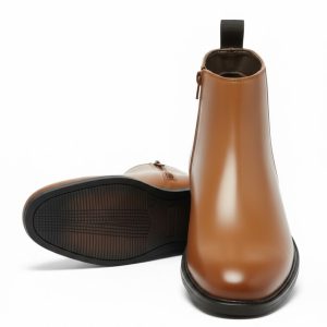 Latest Trendy Men’s Tan Chelsea Boots | Premium Faux Leather Ankle Boots | Comfortable Slip-On Footwear for Men's & Boys Size 6