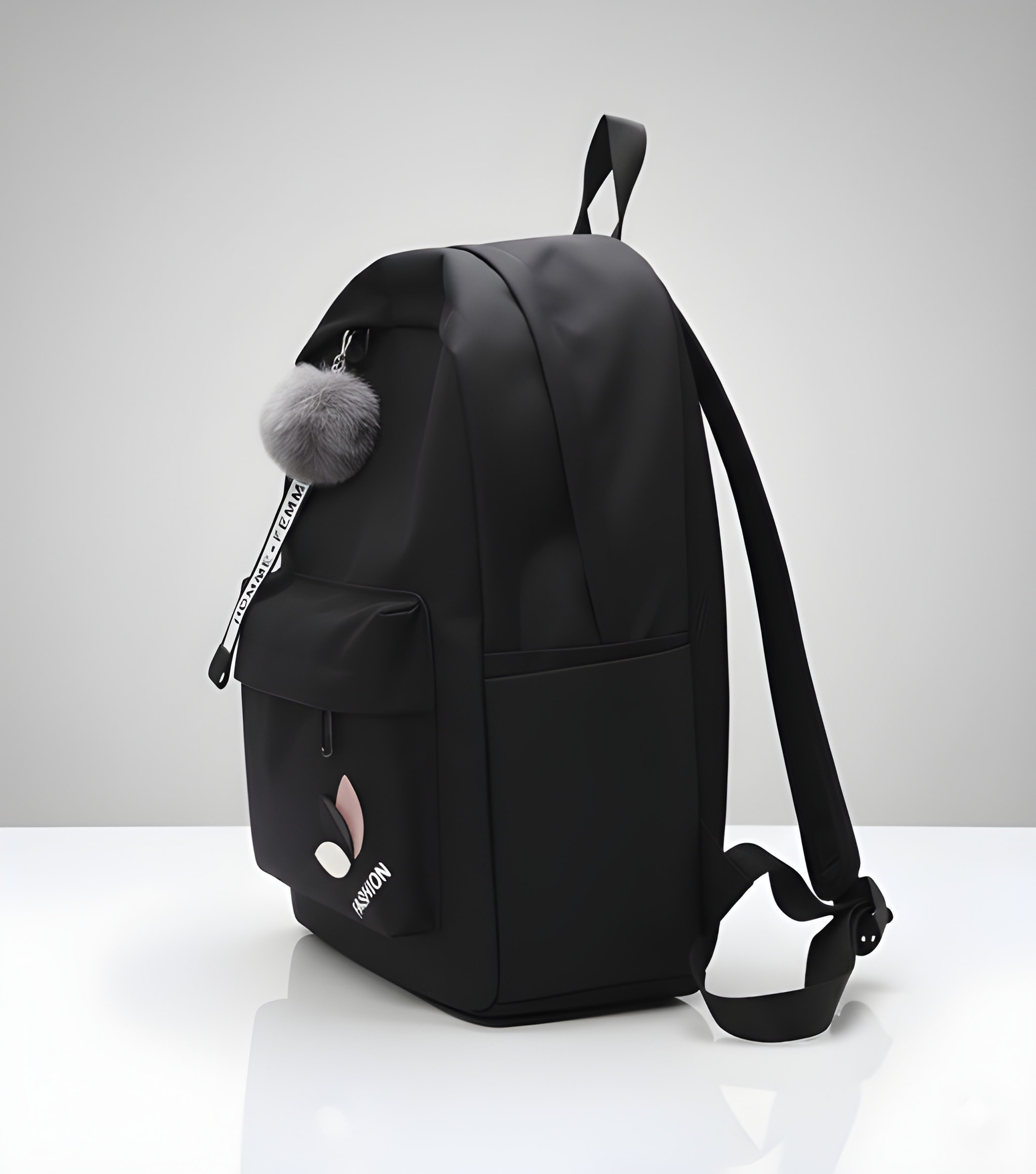 Latest Trendy Women’s Pink Backpack | Lightweight & Durable PU Leather School/College Bag | Adjustable Straps with Dual Handles | Fashionable Solid Pattern Tote with Soft Texture, Front Pocket - Image 2