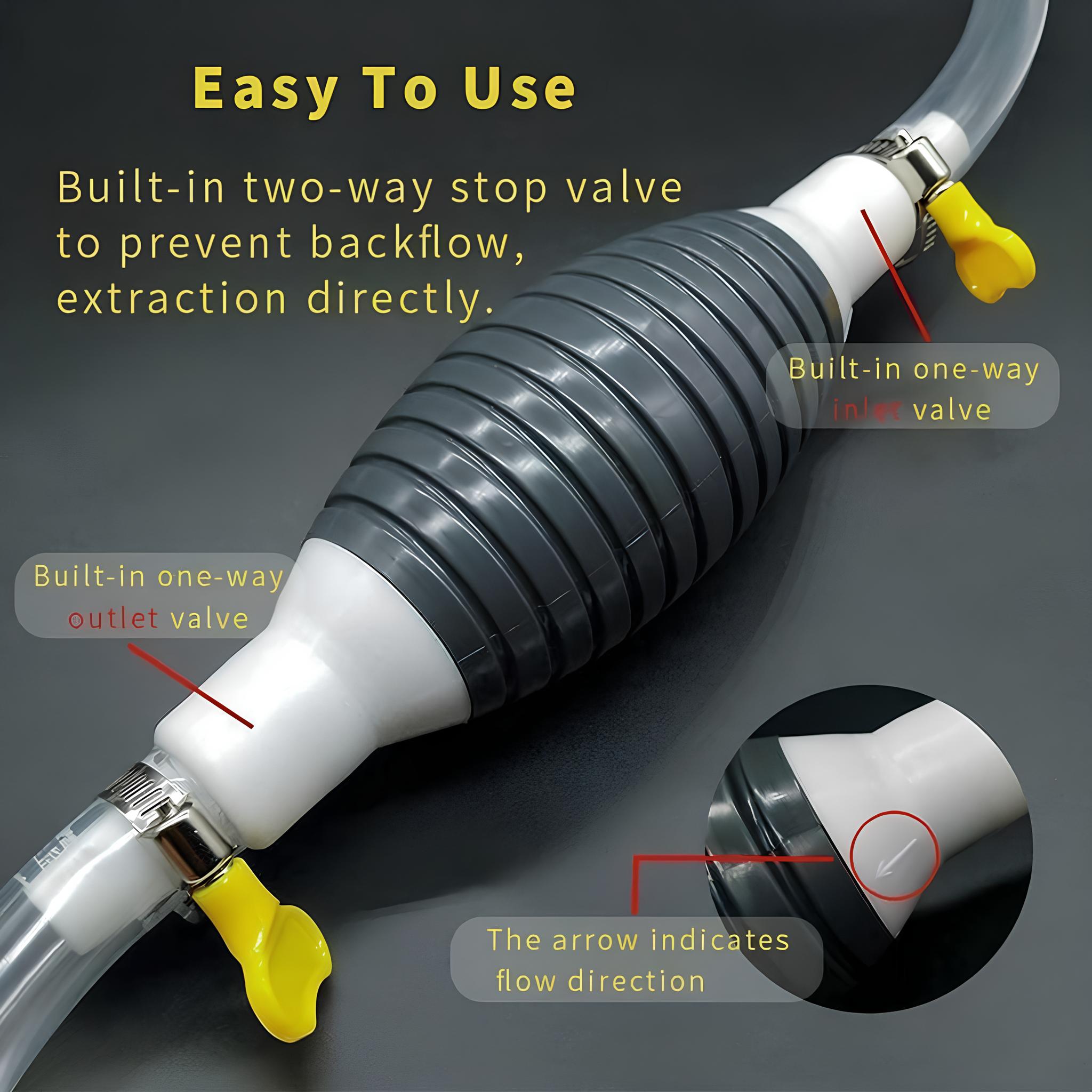 Multi-Purpose Fuel Transfer Pump Kit – Hand Siphon Pump for Petrol, Diesel, Water, Fish Tank, Oil & Liquid Transfer, Portable Manual Pump for Car, Bike, Aquarium (Pack of 1) - Image 3