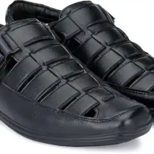 Latest Fabulous Men Sandals|Roman Sandals/Outdoor Sandal For Men's & Boys-102-Sandal-BLK- Size 8