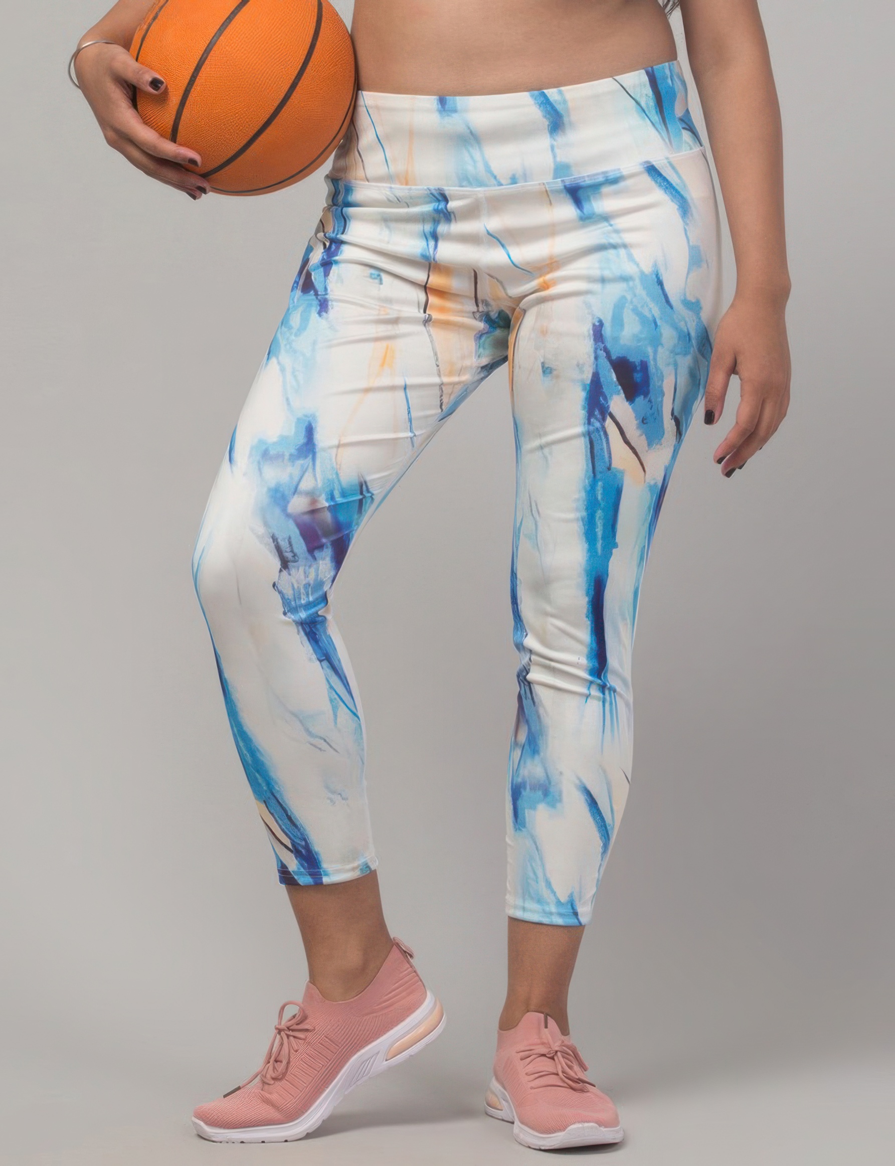 Latest Stylish High Quality Printed Sports Leggings/Printed Gym Tights/Printed Yoga Pant For Women's & Girls - Size S