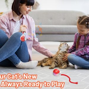 Self-Moving Cat Toy | 360° Smart Automatic Electric Ball for Cats & Dogs | Chewie Viral Interactive Pet Ball | Automatic Cat Chasing Toy | Silicone Cat Toy Ball