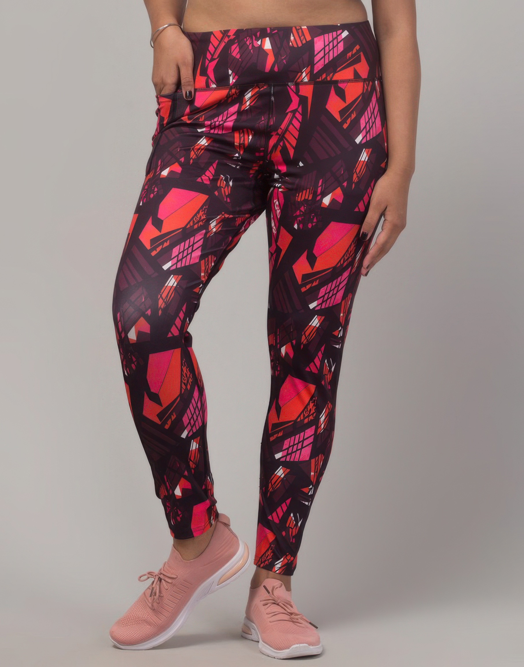 Latest Stylish High Quality Printed Sports Leggings/Printed Gym Tights/Printed Yoga Pant For Women's & Girls - Size S - Image 2