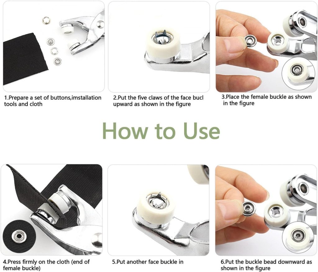 Premium Snap 2 Type Silver Button Kit – Thickened Snap Fasteners with Hand Pressure Pliers for DIY Sewing, Clothing, and Crafting - Image 3