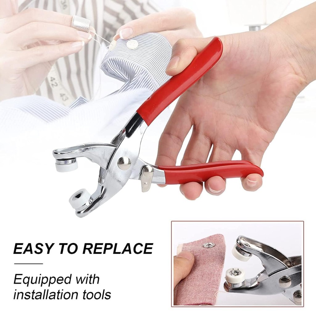 Premium Snap 2 Type Silver Button Kit – Thickened Snap Fasteners with Hand Pressure Pliers for DIY Sewing, Clothing, and Crafting - Image 4