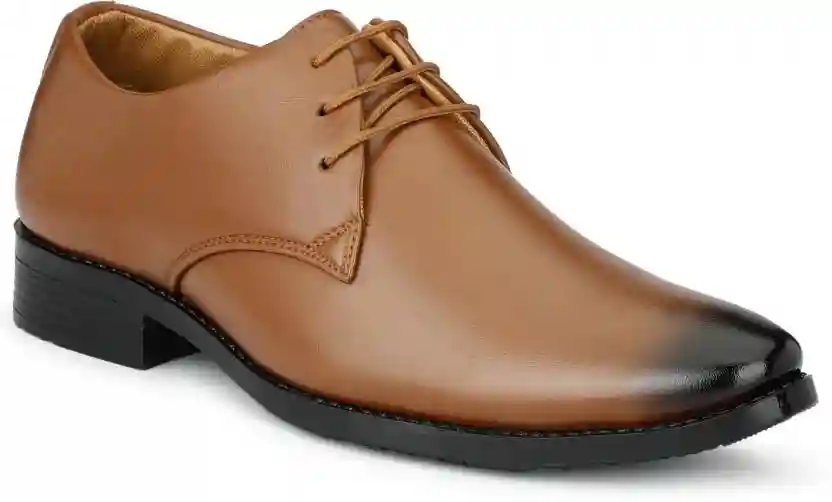 Latest Trendy Men Formal Shoes |Tan Derby Shoes| Office Shoes For Men's & Boys - Tan- Size 6 - Image 4