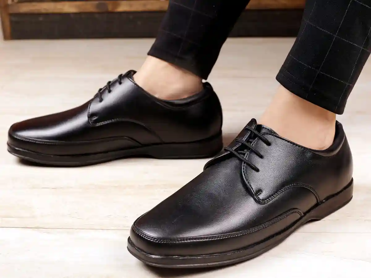 Latest Trendy Men Formal Shoes |Black Derby Shoes| Office Shoes For Men's & Boys - Black- Size 8
