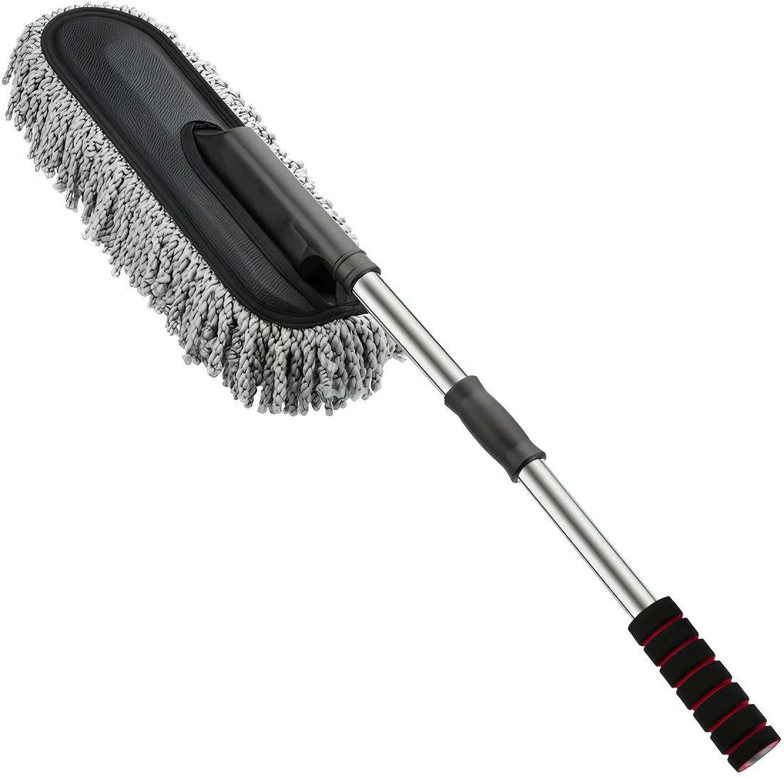 Microfiber Car Cleaning Brush – Multipurpose Mop Duster with Expandable Handle, Long-Handled Car Wash Brush for Home, Kitchen, Office – Blue - Image 5