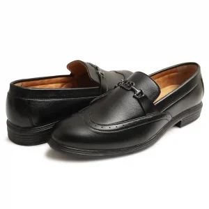 Latest Trendy Men Formal Shoes|Black Moccasin Shoes|Office Shoes For Men's & Boys-MOCCASIN09-BLK- Size 9