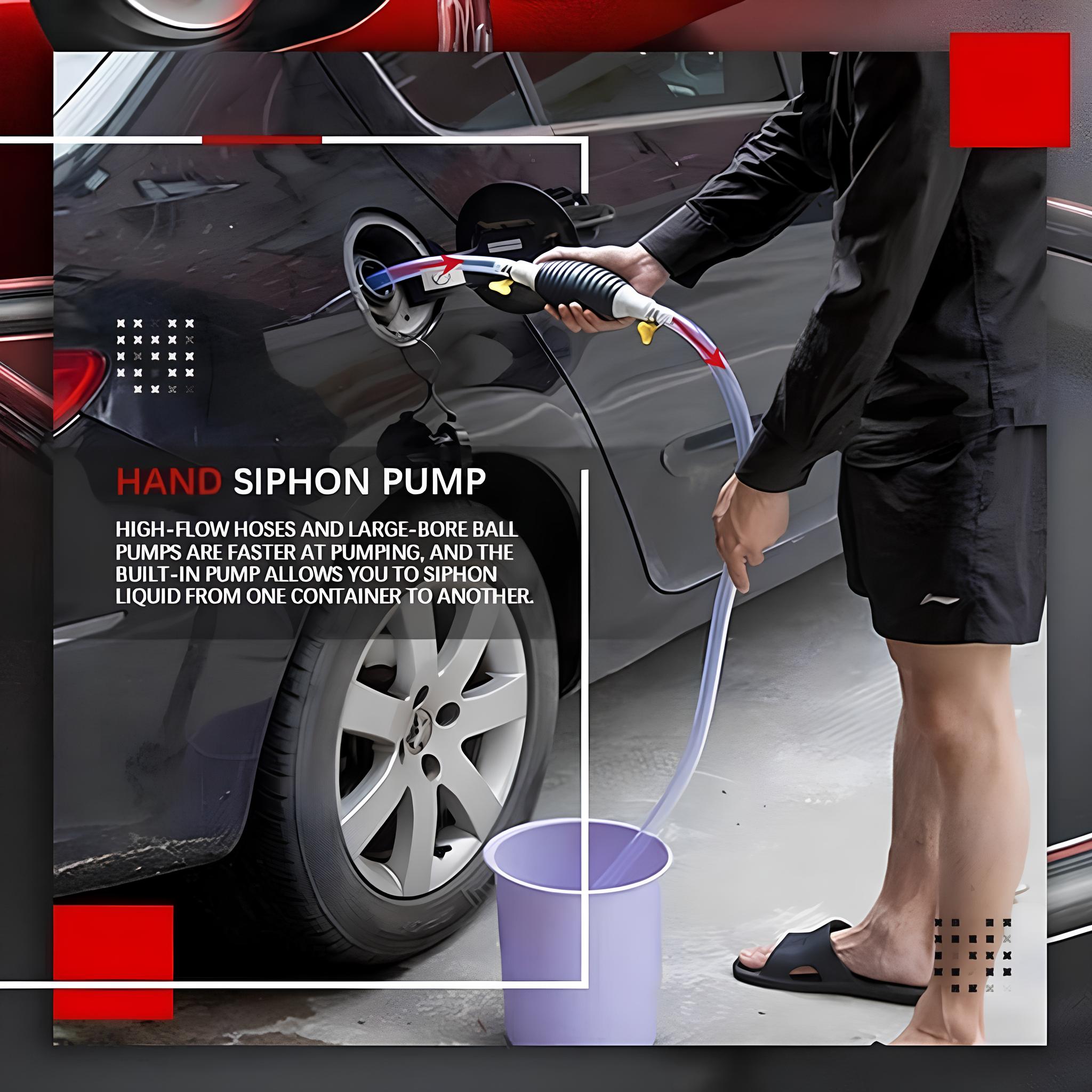 Multi-Purpose Fuel Transfer Pump Kit – Hand Siphon Pump for Petrol, Diesel, Water, Fish Tank, Oil & Liquid Transfer, Portable Manual Pump for Car, Bike, Aquarium (Pack of 1) - Image 2