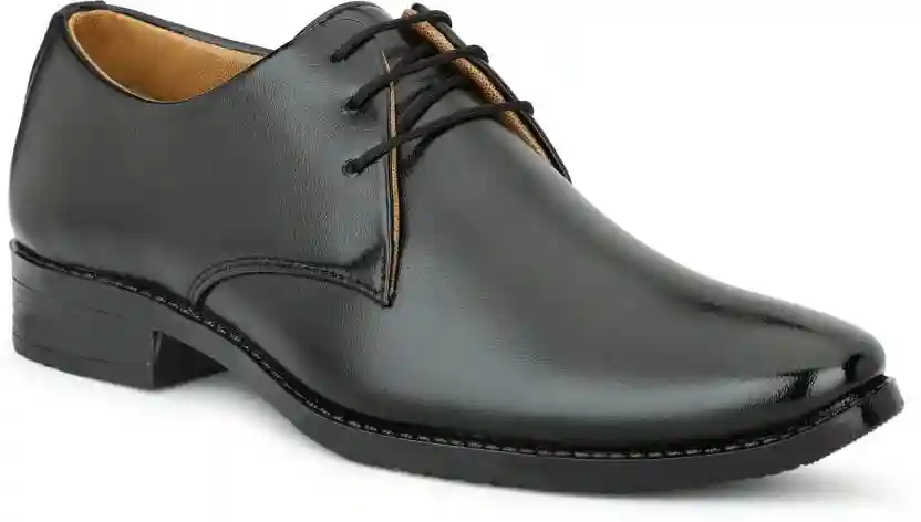 Latest Trendy Men Formal Shoes |Black Derby Shoes| Office Shoes For Men's & Boys - Black- Size 9 - Image 4