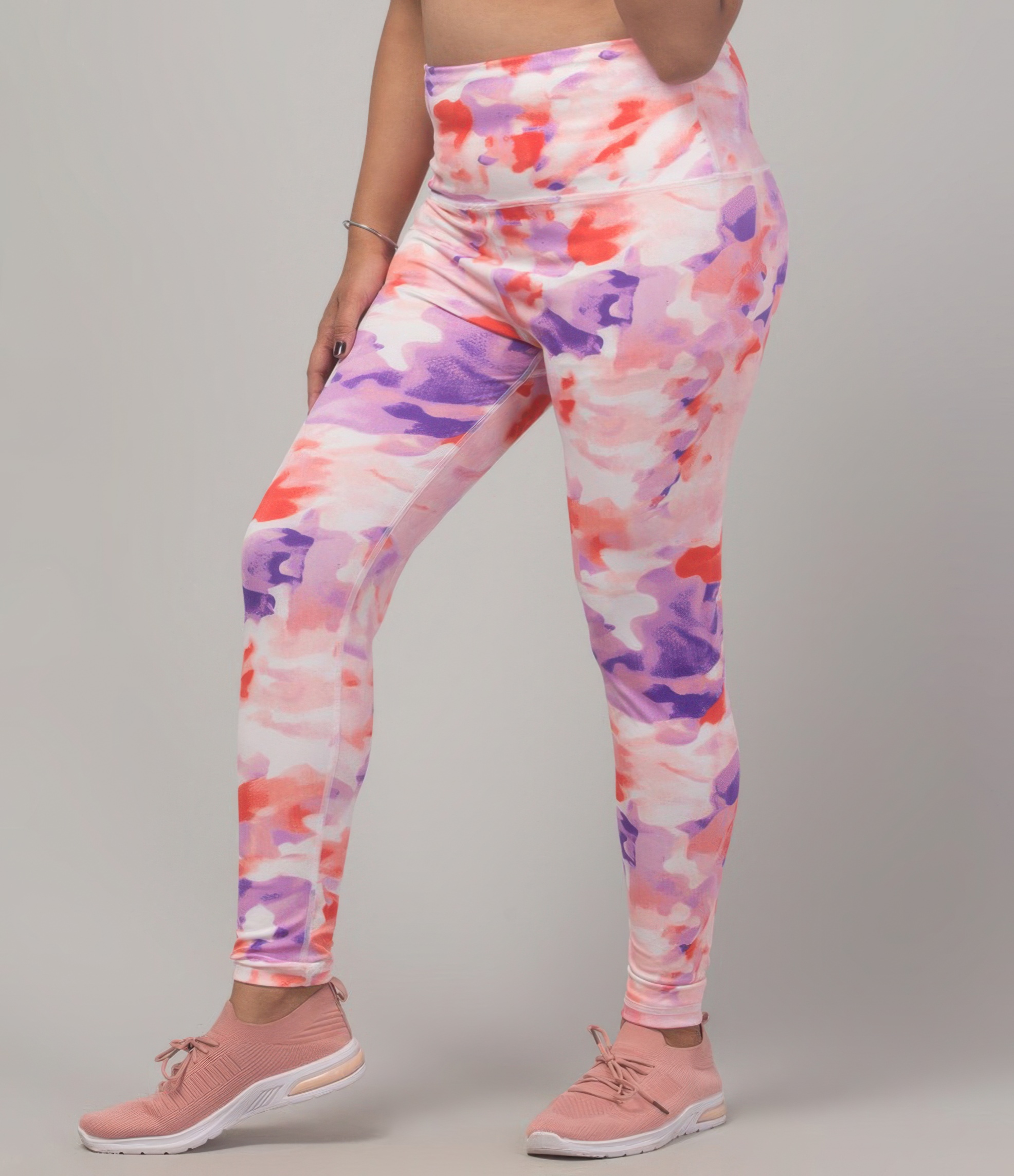 Latest Stylish High Quality Printed Sports Leggings/Printed Gym Tights/Printed Yoga Pant For Women's & Girls - Size S - Image 2