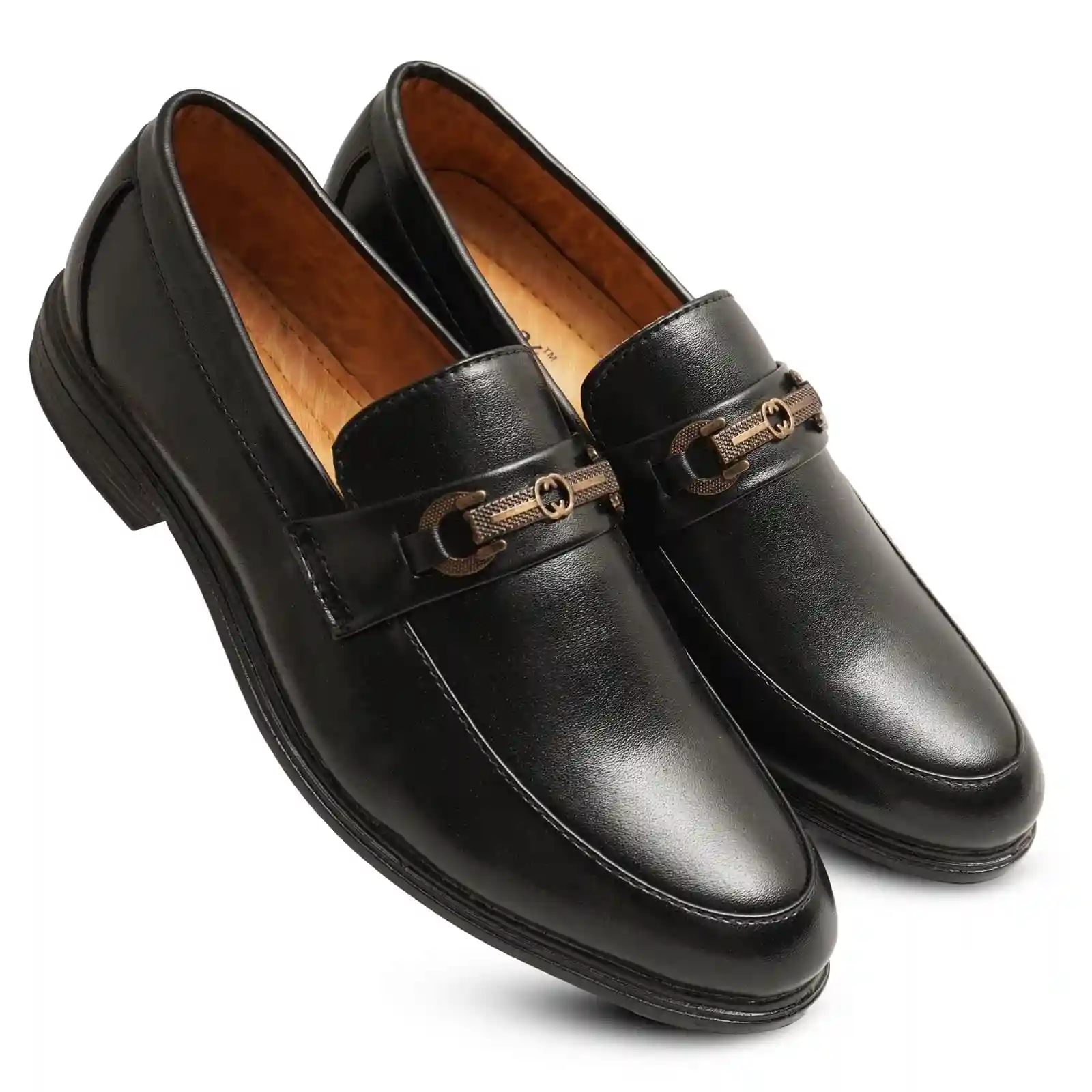 Latest Trendy Men Formal Shoes|Black Moccasin Shoes|Office Shoes For Men's & Boys-MOCCASIN08-TAN- Size 6 - Image 4