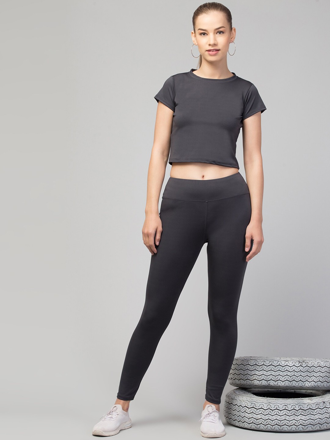Latest Stylish High GSM Women Active Wear/Plain Gym Tights/Solid Yoga Pant For Women's & Girls -Size S - Image 2