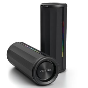 Portronics Nova 40W Portable Bluetooth Speaker with Dual Passive Radiator, Upto 5 Hours Playtime, RGB LED Lights, Bluetooth 5.3V, TWS Mode, Handsfree Calling, USB/AUX in Port, Type C Charging(Black)