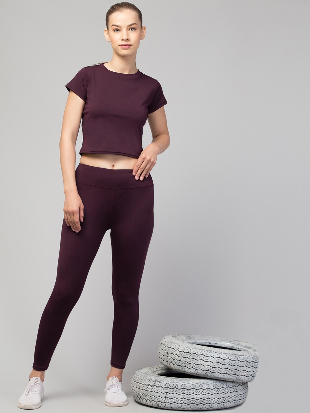 Latest Stylish High GSM Women Active Wear/Plain Gym Tights/Solid Yoga Pant For Women's & Girls -Size S - Image 2