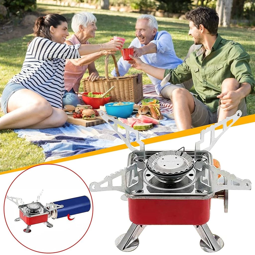 Portable Picnic & Camping Aluminum Gas Stove – Ultra Light Folding Furnace Outdoor Cooking Gas Burners - Image 2
