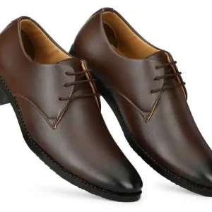 Latest Trendy Men Formal Shoes| Brown Derby Shoes| Office Shoes For Men's & Boys - Brown- Size 6