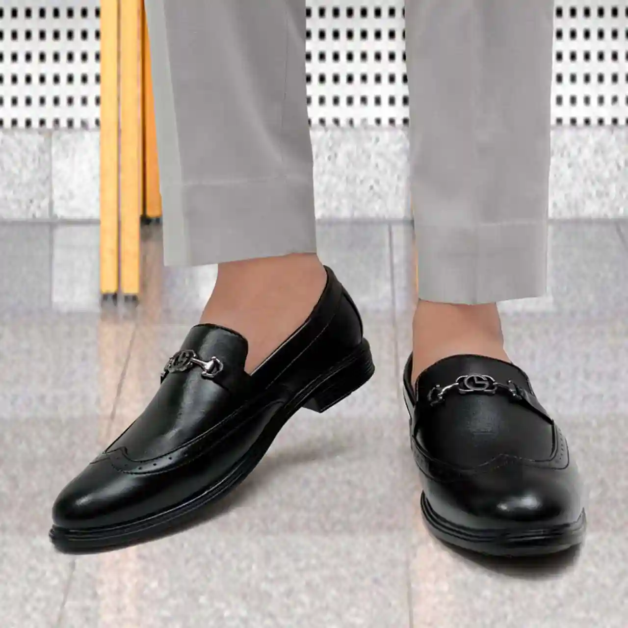 Latest Trendy Men Formal Shoes|Black Moccasin Shoes|Office Shoes For Men's & Boys-MOCCASIN09-BLK- Size 7 - Image 2