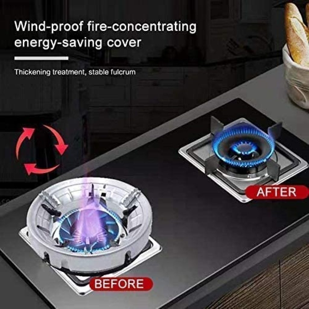 Gas Stove Burners Stand | Energy-Saving Gas Saver | Chula Stand Stove Protector | Windproof & Fireproof Pot Holder for Kitchen - Image 3