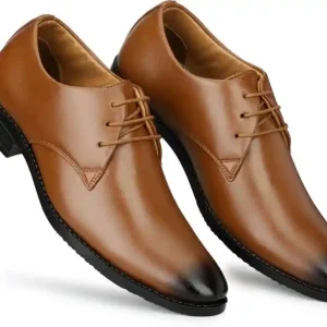 Latest Trendy Men Formal Shoes |Tan Derby Shoes| Office Shoes For Men's & Boys - Tan- Size 6