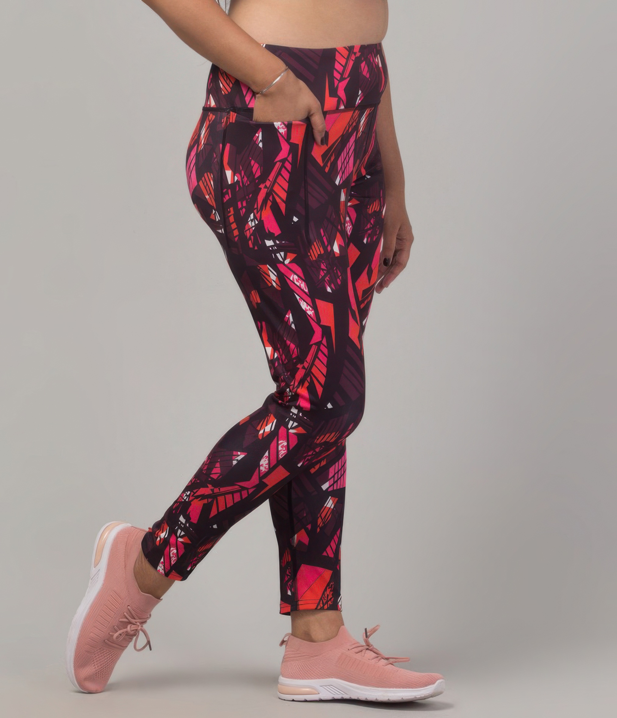 Latest Stylish High Quality Printed Sports Leggings/Printed Gym Tights/Printed Yoga Pant For Women's & Girls - Size S - Image 4