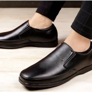 Latest Trendy Men Formal Shoes|Black Moccasin Shoes|Office Shoes For Men's & Boys-MOCCASIN05-BLK- Size 6